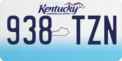 KY license plate 938TZN