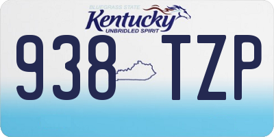 KY license plate 938TZP
