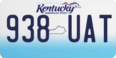 KY license plate 938UAT
