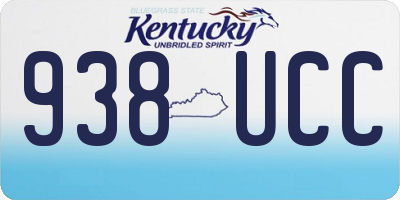 KY license plate 938UCC