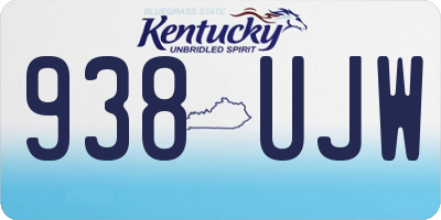 KY license plate 938UJW