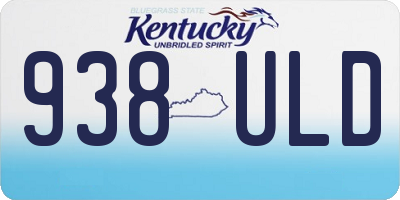 KY license plate 938ULD