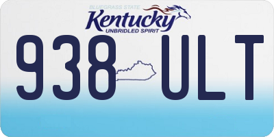 KY license plate 938ULT