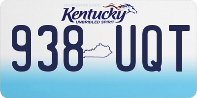 KY license plate 938UQT
