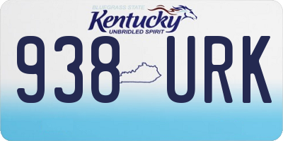 KY license plate 938URK