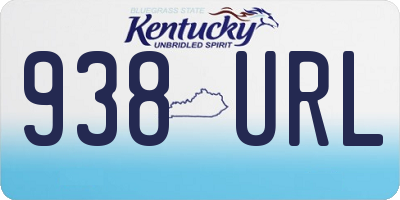 KY license plate 938URL
