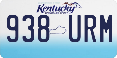 KY license plate 938URM