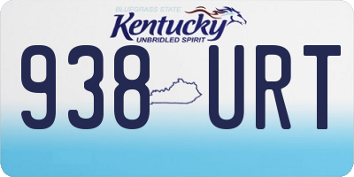 KY license plate 938URT