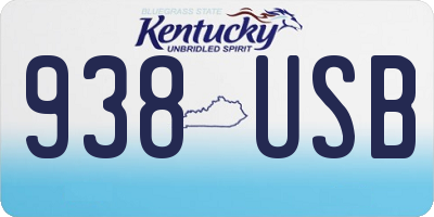 KY license plate 938USB