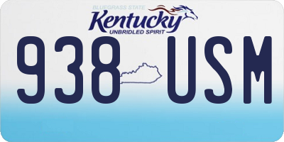 KY license plate 938USM