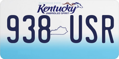 KY license plate 938USR