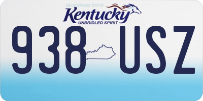 KY license plate 938USZ