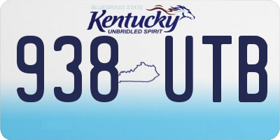 KY license plate 938UTB