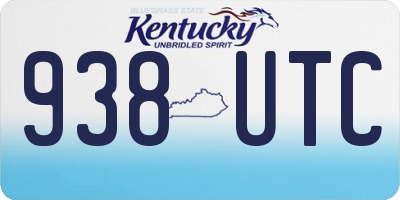 KY license plate 938UTC