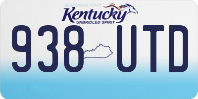 KY license plate 938UTD