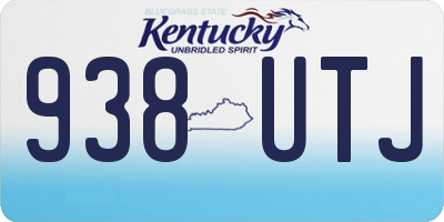 KY license plate 938UTJ