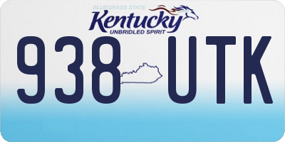 KY license plate 938UTK