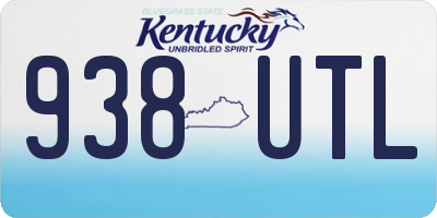 KY license plate 938UTL