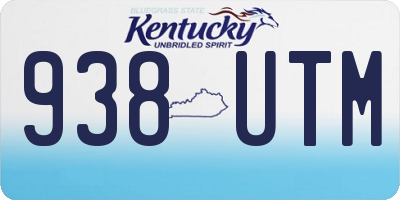 KY license plate 938UTM