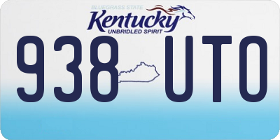 KY license plate 938UTO