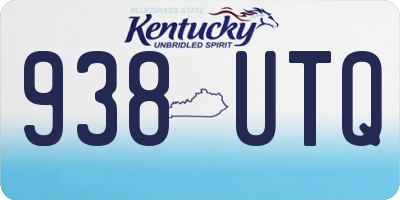 KY license plate 938UTQ