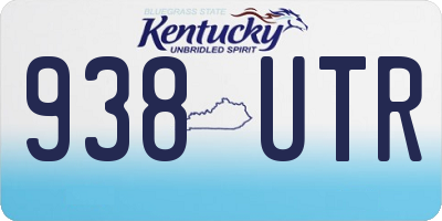KY license plate 938UTR