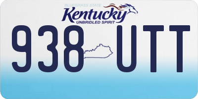 KY license plate 938UTT