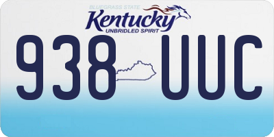 KY license plate 938UUC