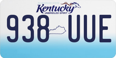 KY license plate 938UUE