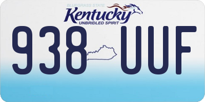 KY license plate 938UUF