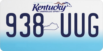 KY license plate 938UUG