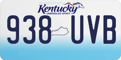 KY license plate 938UVB