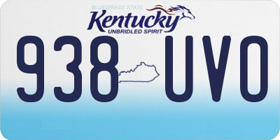 KY license plate 938UVO