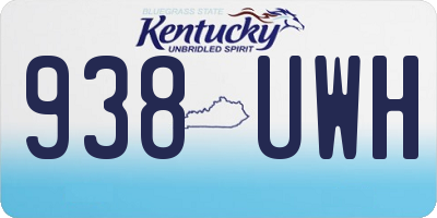 KY license plate 938UWH