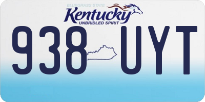 KY license plate 938UYT