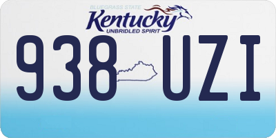 KY license plate 938UZI