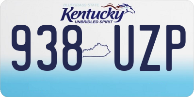 KY license plate 938UZP