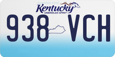 KY license plate 938VCH