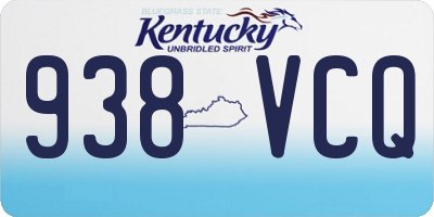 KY license plate 938VCQ
