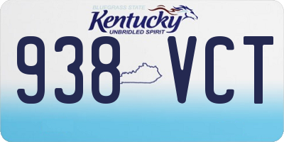 KY license plate 938VCT