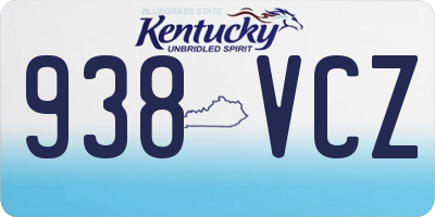 KY license plate 938VCZ