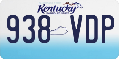 KY license plate 938VDP