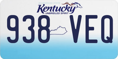 KY license plate 938VEQ