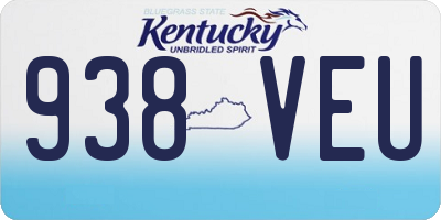 KY license plate 938VEU