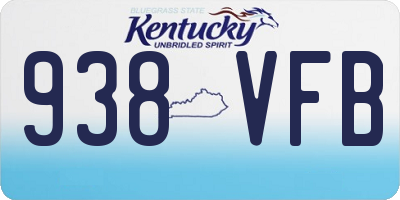 KY license plate 938VFB