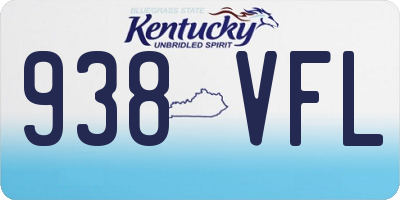 KY license plate 938VFL
