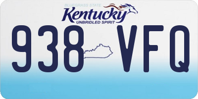 KY license plate 938VFQ