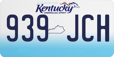 KY license plate 939JCH