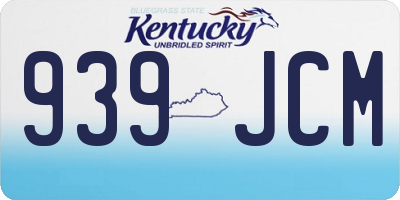 KY license plate 939JCM