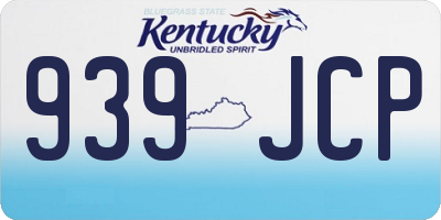 KY license plate 939JCP